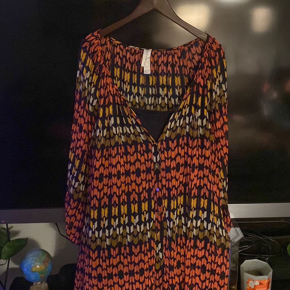 2 piece Pure energy 3x polyester dress w/ black under tank dress